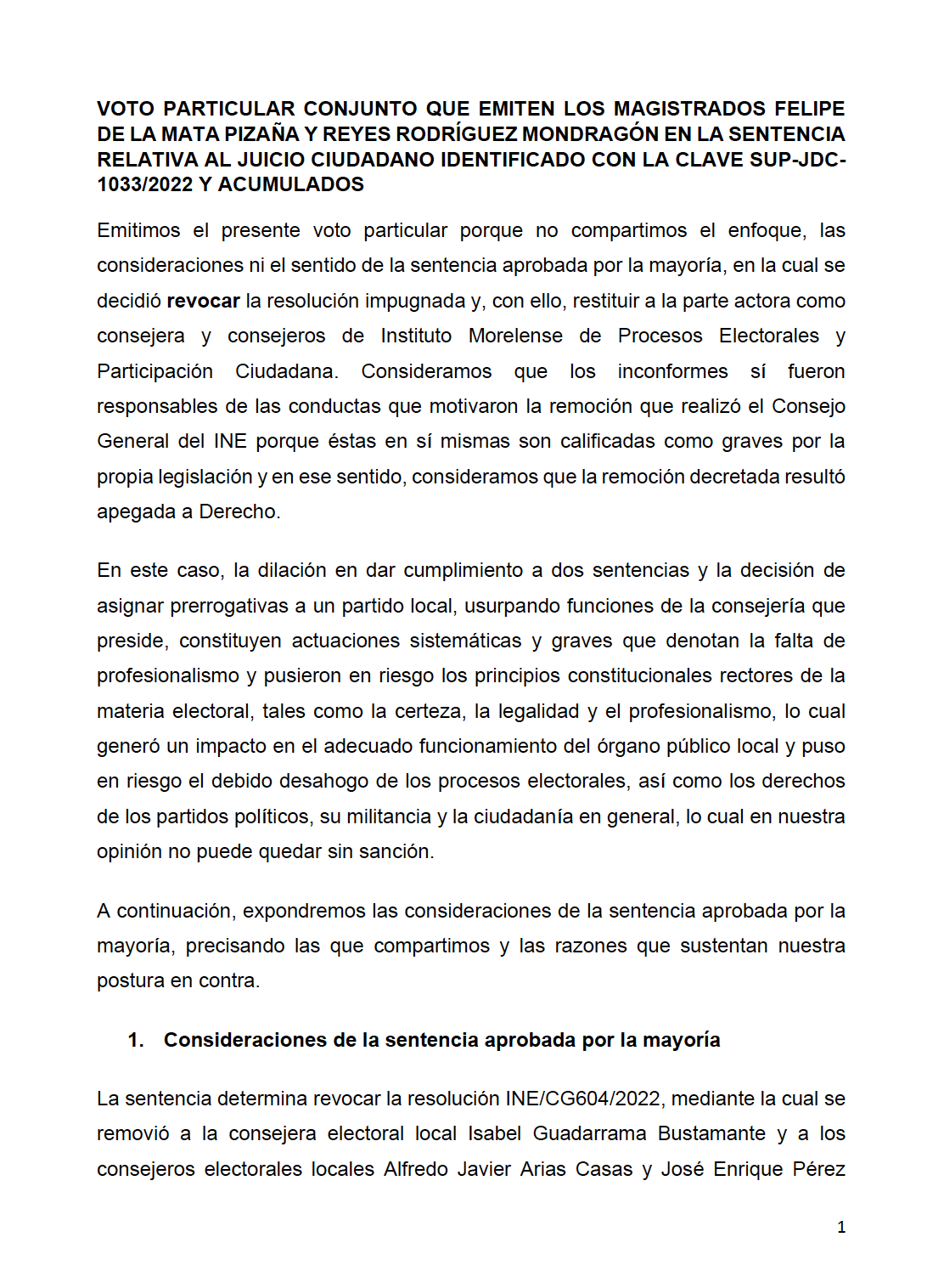 Voto Particular