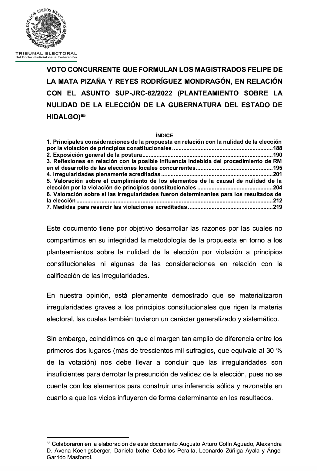 Voto concurrente 