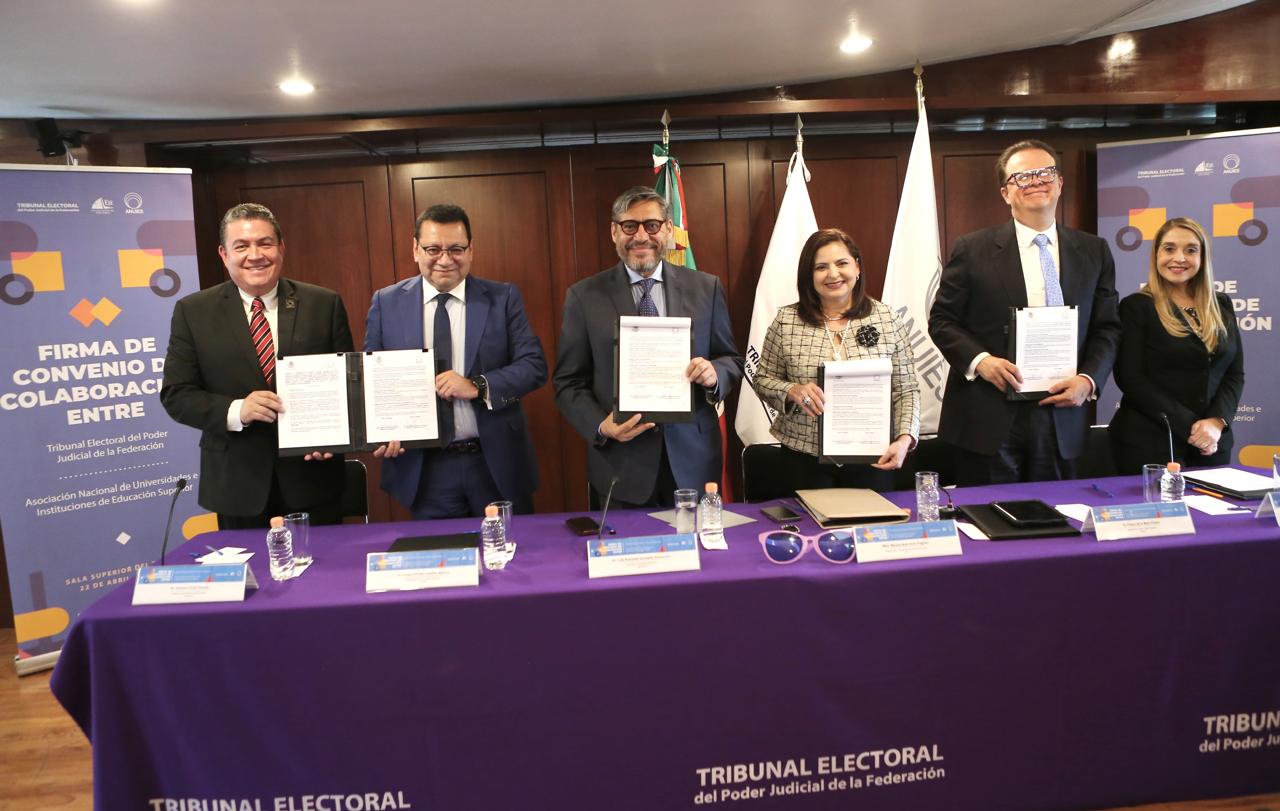 El TEPJF y la ANUIES firman convenio para realizar actividades académicas de formación y profesionalización con perspectiva de género y democracia inclusiva