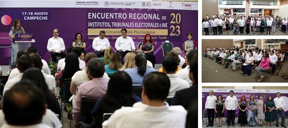 LA SALA REGIONAL XALAPA LLEVÓ A CABO EL ENCUENTRO REGIONAL DE INSTITUTOS, TRIBUNALES ELECTORALES E INE 2023 EN LA III CIRCUNSCRIPCIÓN PLURINOMINAL