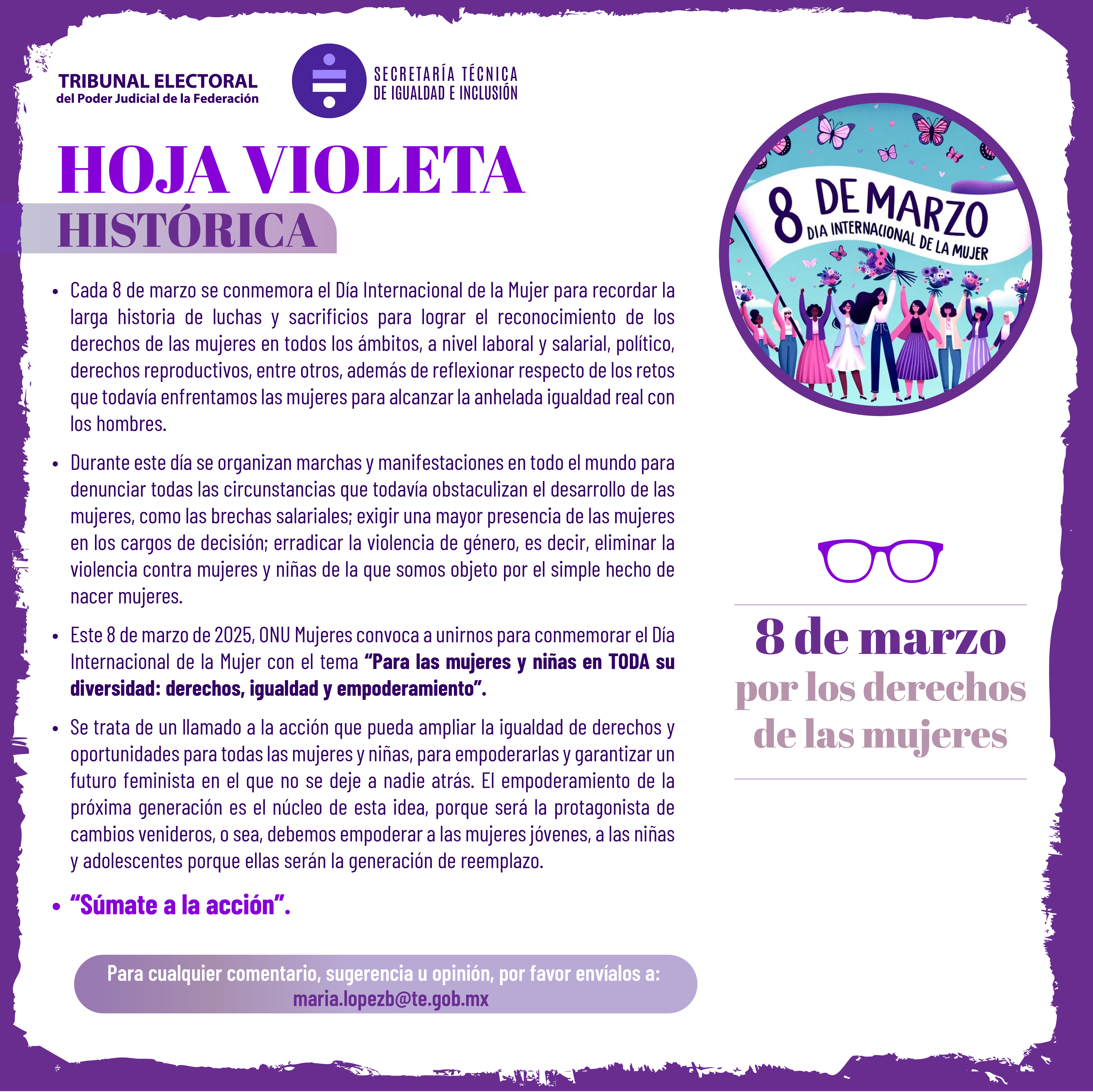 8 de Marzo Día Internacional de la Mujer