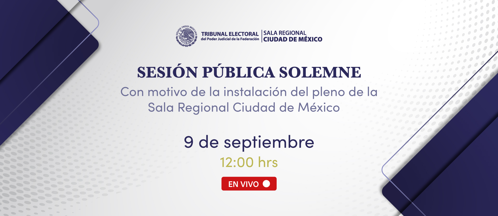 Sesión pública solemne con motivo de la instalación del Pleno. Sigue la transmisión #EnVivo a través del canal de YouTube de la SRCDMX.