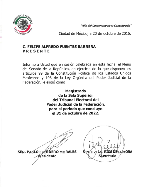 constancia_senado Dr. Felipe Alfredo Fuentes Barrera 